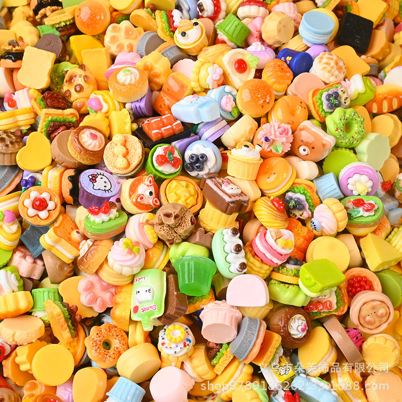 Mixed simulation miniature food play cans milk box cake resin small accessories diy cream glue accessories material Mixed simulation miniature food play cans milk box cake resin small accessories diy cream glue accessories material