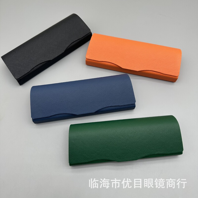 Manufacturers new glasses box near-view mirror optical mirror large frame Cross pattern leather handmade box student Custom Shop Manufacturers new glasses box near-view mirror optical mirror large frame Cross pattern leather handmade box student Custom Shop