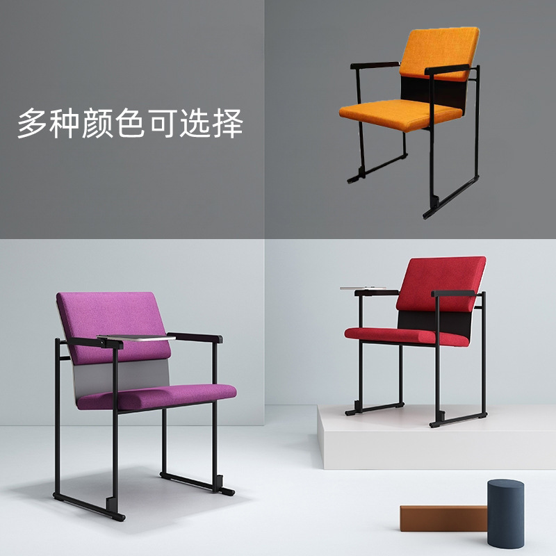 Simple training chair with table board writing board Avant hall row chair folding conference room office meeting chair 