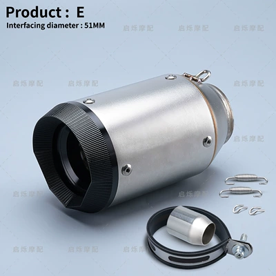 exhaust tail section, Motorcycle exhaust pipe - style-e-titanium-color-polygonal-black-tail