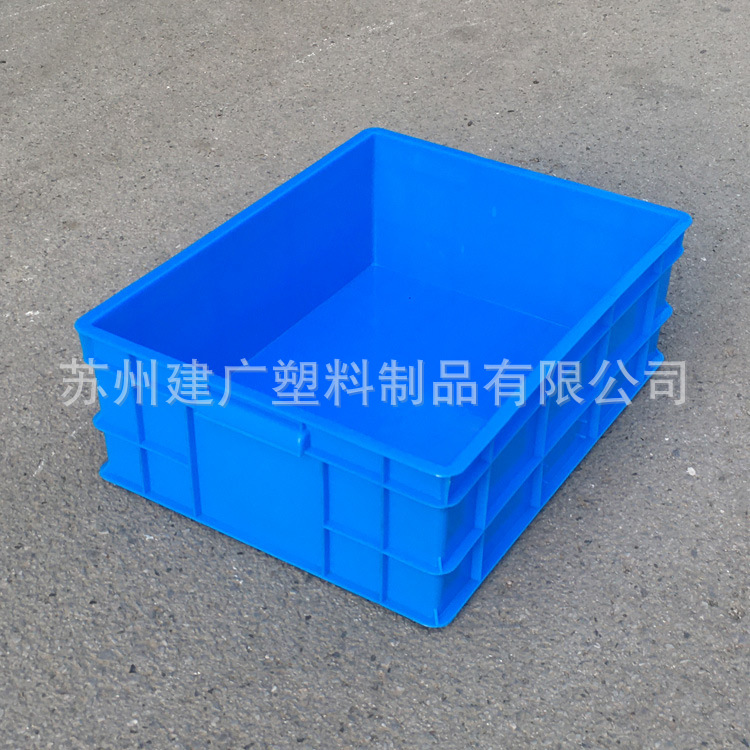 厂家直销500-180塑料周转箱 加密网格底直角箱 内径500*380*180mm