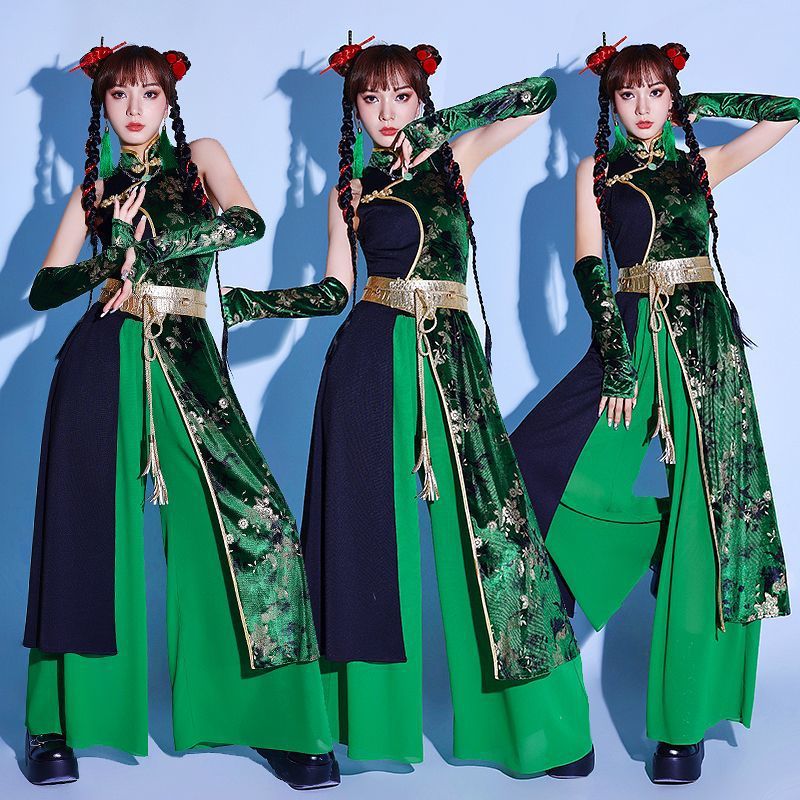Chinese Style Annual Party Dance Clothing Women's Suit Modern Dance Clothing Ancient Style Stage Clothing Adult Jazz Dance Performance Clothing