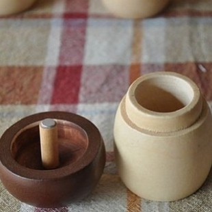 Zakka creative groceries creative solid wood mushroom paper clip barrel storage wooden office supplies storage wholesale