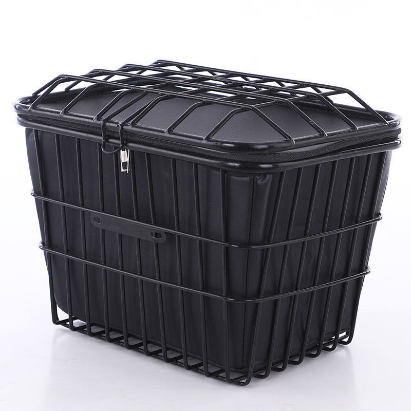 Wholesale Thickened Electric Bicycle Basket Liner, Waterproof Storage, Iron, Reinforced, Dustproof, Portable Rear Basket