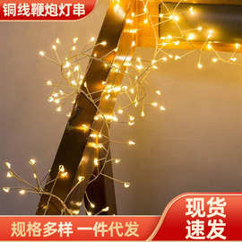 跨境春节铜线鞭炮灯串蛋糕礼物盒包装彩灯圣诞节日浪漫装饰灯串