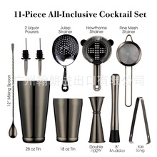 现货不锈钢调酒套装美式工具10件套波士顿摇酒壶调酒雪克杯Shaker