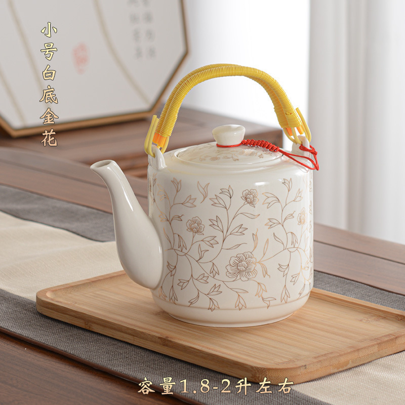 陶瓷水壶冷水壶茶壶凉水壶家用夏大凉开水壶容量玻璃装水耐高温无|undefined