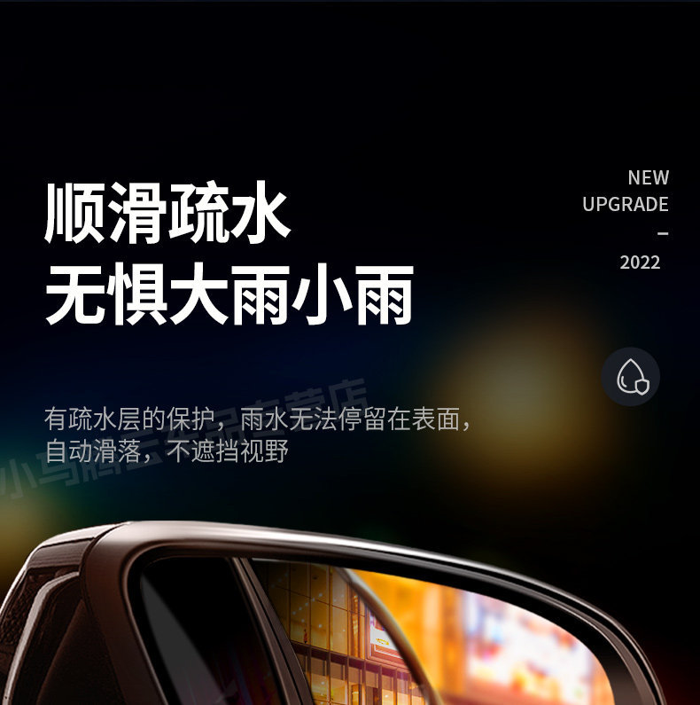 Car Rearview Mirror Rain-Proof Film, Reflective Reversing Mirror Waterproof Gadget, Anti-Fog and Anti-Rain for Glass on Rainy Days