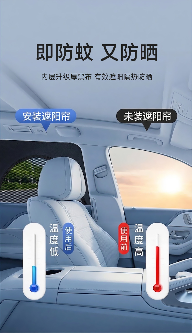 Car Mosquito Net, Car Sunshade Curtain, Car Window Mosquito Net, Car Mosquito Netting, Sun Protection Mesh Curtain, Sunshade