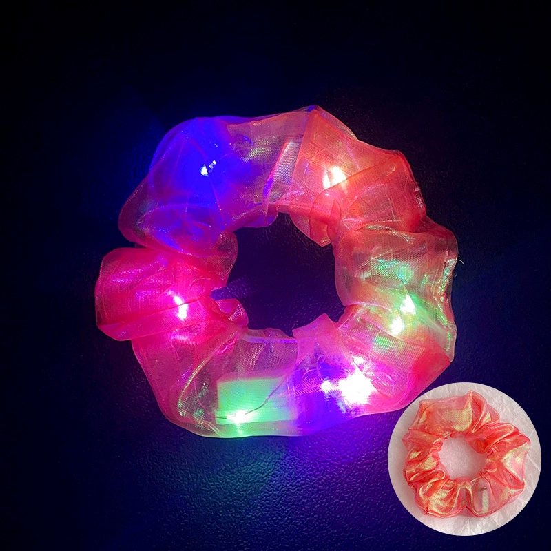 Светящийся резинка для волос, блестящая LED-верёвка для волос, аксессуар для DIY, мультиярусные варианты, 10×10 см