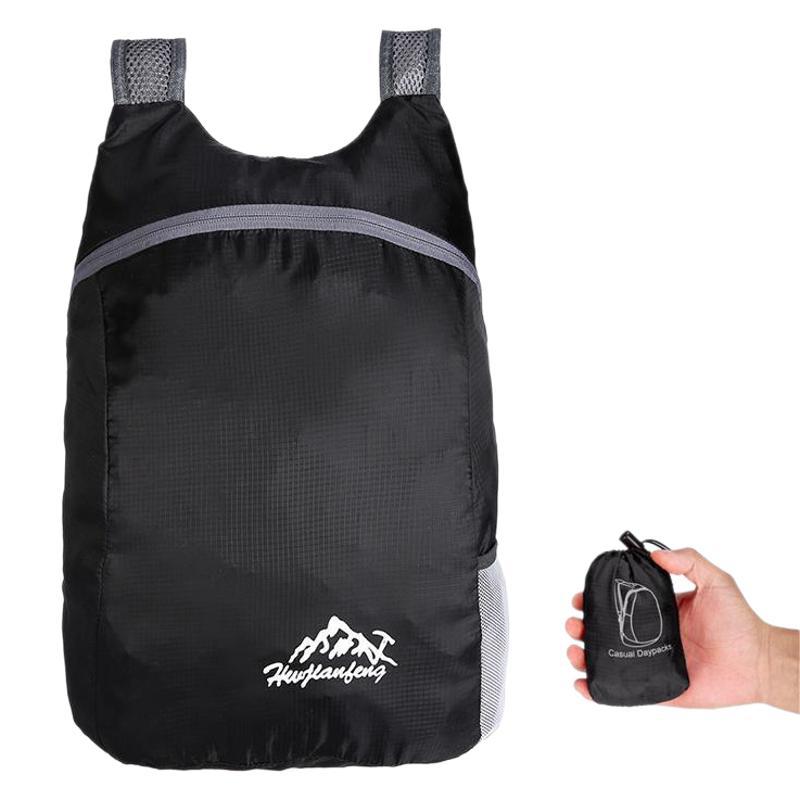 Mochila plegable de comercio exterior, logotipo de la agencia de viajes de almacenamiento, mochila de impresión publicitaria deportiva de ocio al aire libre ligero
