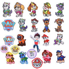 Classic Paw Patrol embroidered patch cartoon dog subsidy small dog patch sticker children's clothing backpack computer embroidery badge