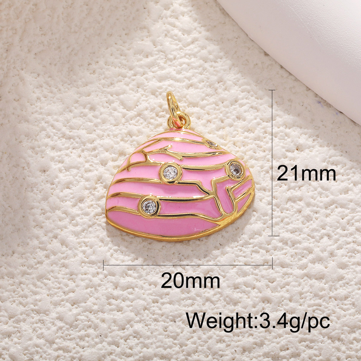 Zircon Inlay Material DIY Jewelry Accessories Classification 1 Piece 7 * 20mm 8*10mm 9 * 14mm Copper Zircon Gold Plated Heart Shape Butterfly Shell Pendant