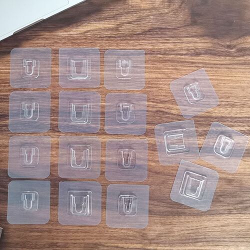 Seamless adhesive mother-in-law buckle buckle wall bathroom kitchen transparent buckle sticky hook bathroom supplies hanger