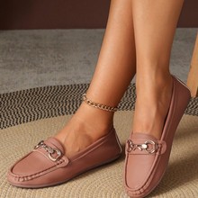 外贸大码女鞋2025春秋季新款韩版圆头浅口低跟平底舒适休闲单鞋