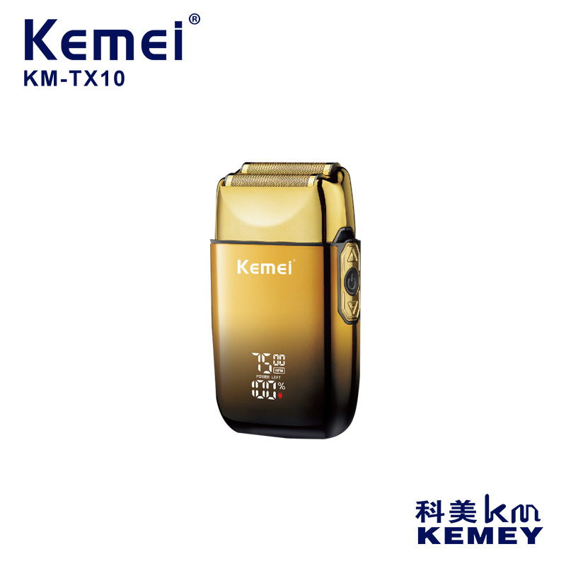 Kemei recíproca máquina de afeitar de alta calidad mini máquina de afeitar eléctrica de visualización digital máquina de afeitar artefacto raspado