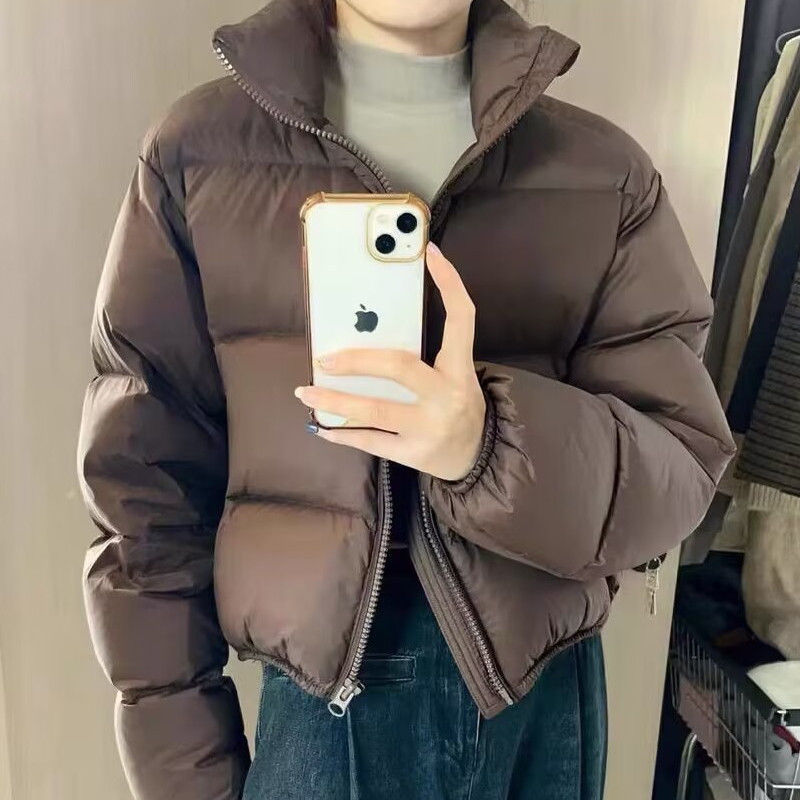 Version Kendall Jenner Style Short High Waist Thickened Down Jacket For Petite Women, European And American Ins Trend_voghion.com