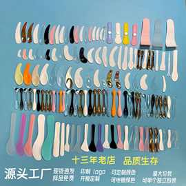 面霜勺眼霜按摩棒挖取勺护肤勺刮板勺化妆品小勺电镀勺现货速发