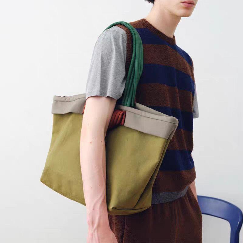 Large Capacity Tote Bag Canvas Bag For Women 2025 New Arrival High-End Lazy Style Handbag Shoulder Bag For Men And Women Commuting - Thumbnail 4