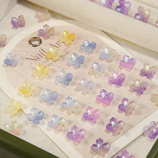 10mm [New Hydrangea] Gold-plated Fine Glazed Petal Handmade DIY Bracelet Antique Hairpin Accessories