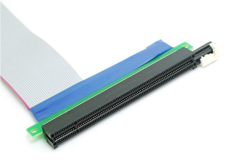 PCI-E 4X转16X延长软排线 4X PCI-E转16X显卡转接线 4X转16X排线