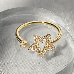 Joyería Xuping retro Europa y América ins aire frío anillo abierto para mujeres japonesas y coreanas anillos personales simples anillo de cola roja