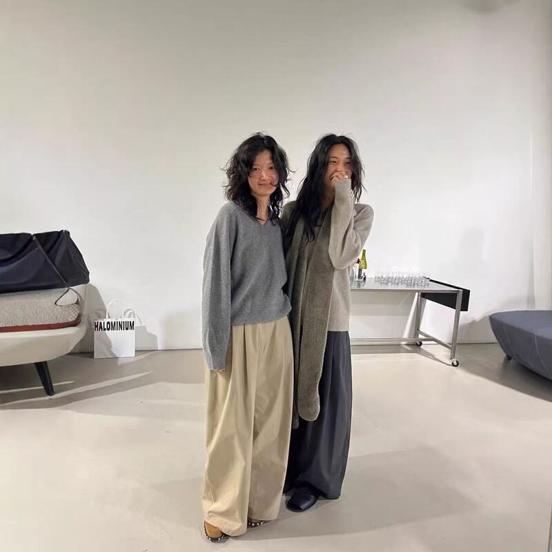 Now Ng Korea Dongdaemun Designer A*Ome**O Balloon Pants Fleece Three-Color Simple Casual Long Pants