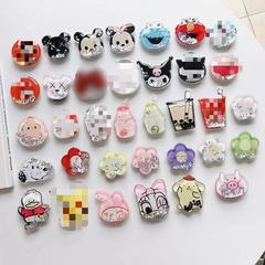 Rotating retractable stand creative cartoon quicksand style lazy stand cartoon logo pattern small gift