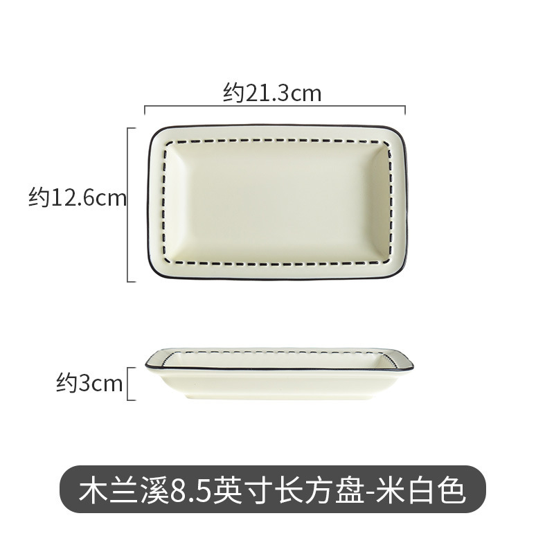 Xiaohong libro camping picnic tazón de cerámica ins estilo lindo chica corazón vajilla de cerámica plato mu Lanxi