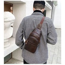 2025新款男士斜挎包真皮胸包软皮潮单肩包男斜挎包牛皮大容量背包