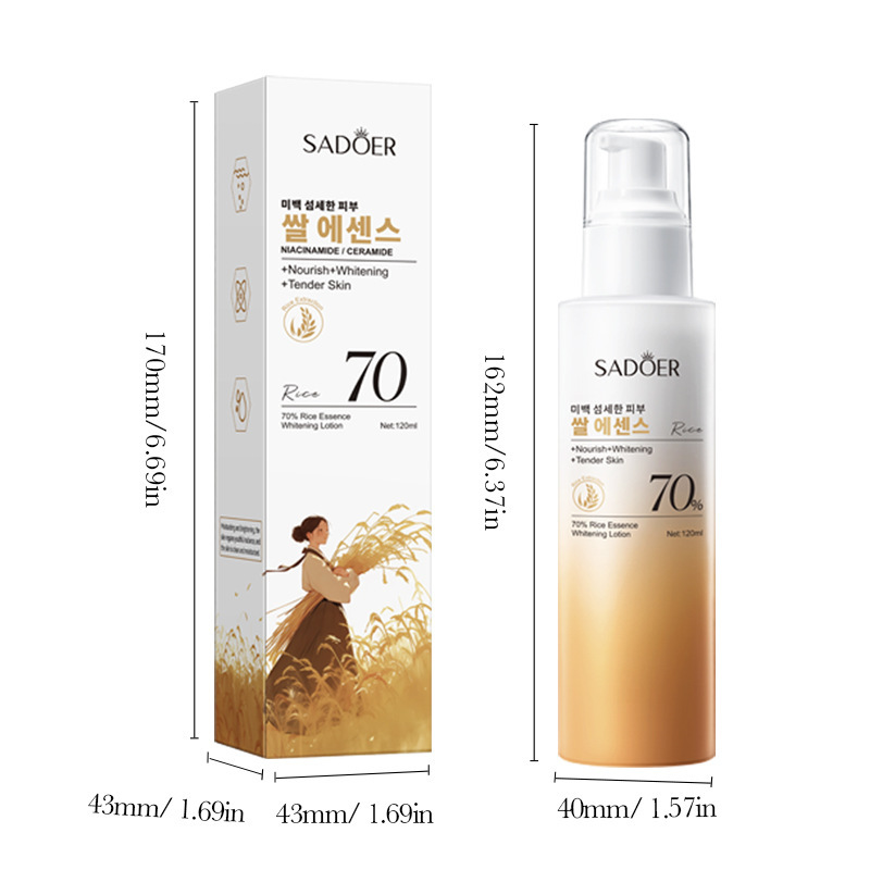 跨境大米美白乳液120ml 大米精华保湿水润嫩肤乳外贸护肤品批发|undefined