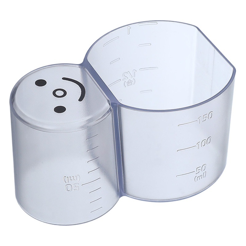Escala taza de medición pequeño muñeco de nieve cuchara de lavado de arroz Escala de plástico multifuncional taza de medición hogar cuchara de medición