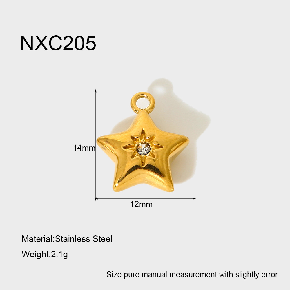 2g Weight 0.03µm-0.05µm Gold Plating Thickness PVD Coated Gold Plating Process Pendant, Beads Jewelry Making Type 18K Real Gold Plated Plating Material 1 Piece Quantity 304 Stainless Steel Material Geometric, Star Pattern Cute, Simple Style Style Plating Craft 1 Piece 304 Stainless Steel Geometric Star Polished Pendant Beads DIY Ornament Accessories 11
