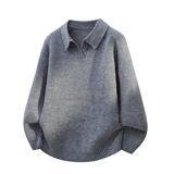 2026年秋季宽松型青少年腈纶针织衫长袖透气运动风格圆领毛衣，男装针织衫/毛衣，星座614