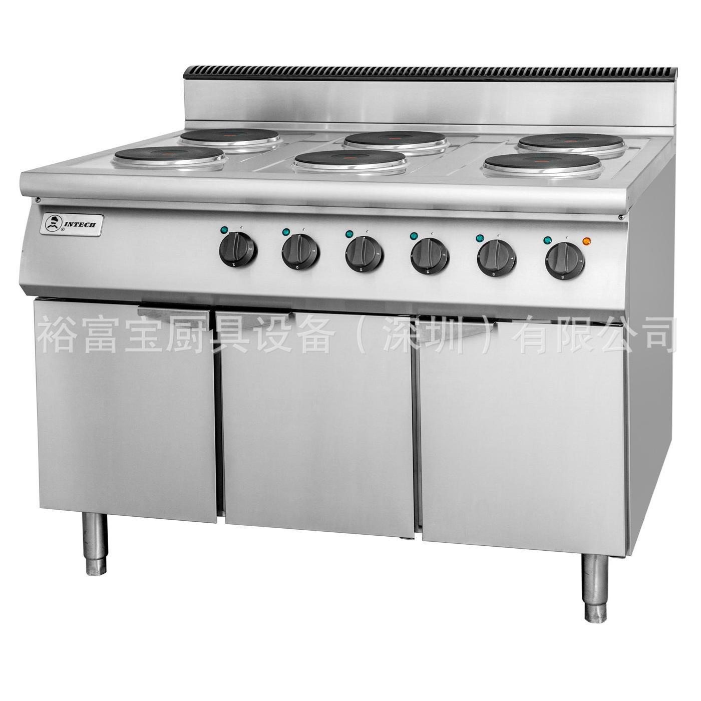 INTECH电热六头平头炉下掩门柜 （700）
