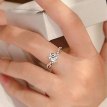 仿真钻戒钻石假戒指女订婚求婚结婚戒对戒闭口空托开口情侣款