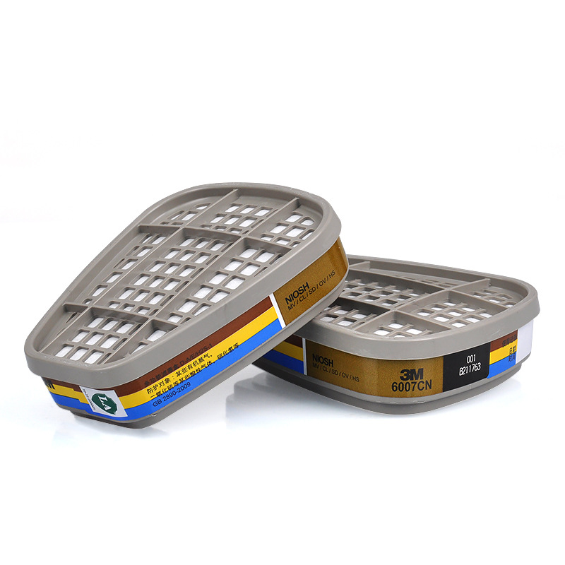 3M 6007CN 防水银蒸气有机及酸性气体滤毒盒 配合防毒面具使用