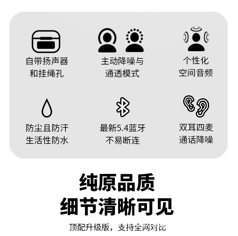 2026 Wireless Bluetooth Earbuds Huaqiangbei In-Ear Smart Color Touch Screen A9Pro Noise Cancelling Earphones Ultra Long Battery Life