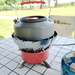 露營泡茶戶外煮茶爐燃氣卡式爐茶壺鍋套裝煤氣灶簡易防風野外野餐