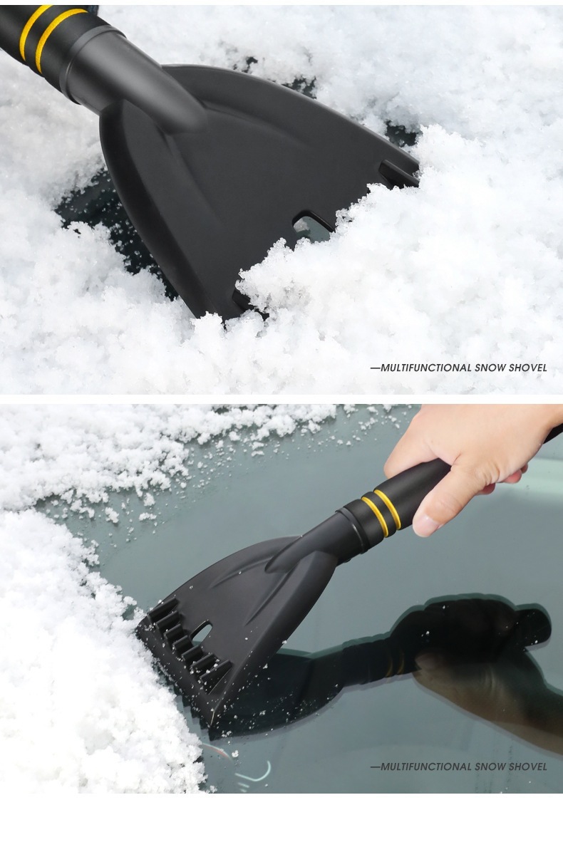 Cross-border car snow shovel, detachable car snow brush, winter vehicle defrosting and de-icing snow brush, snow shovel tool