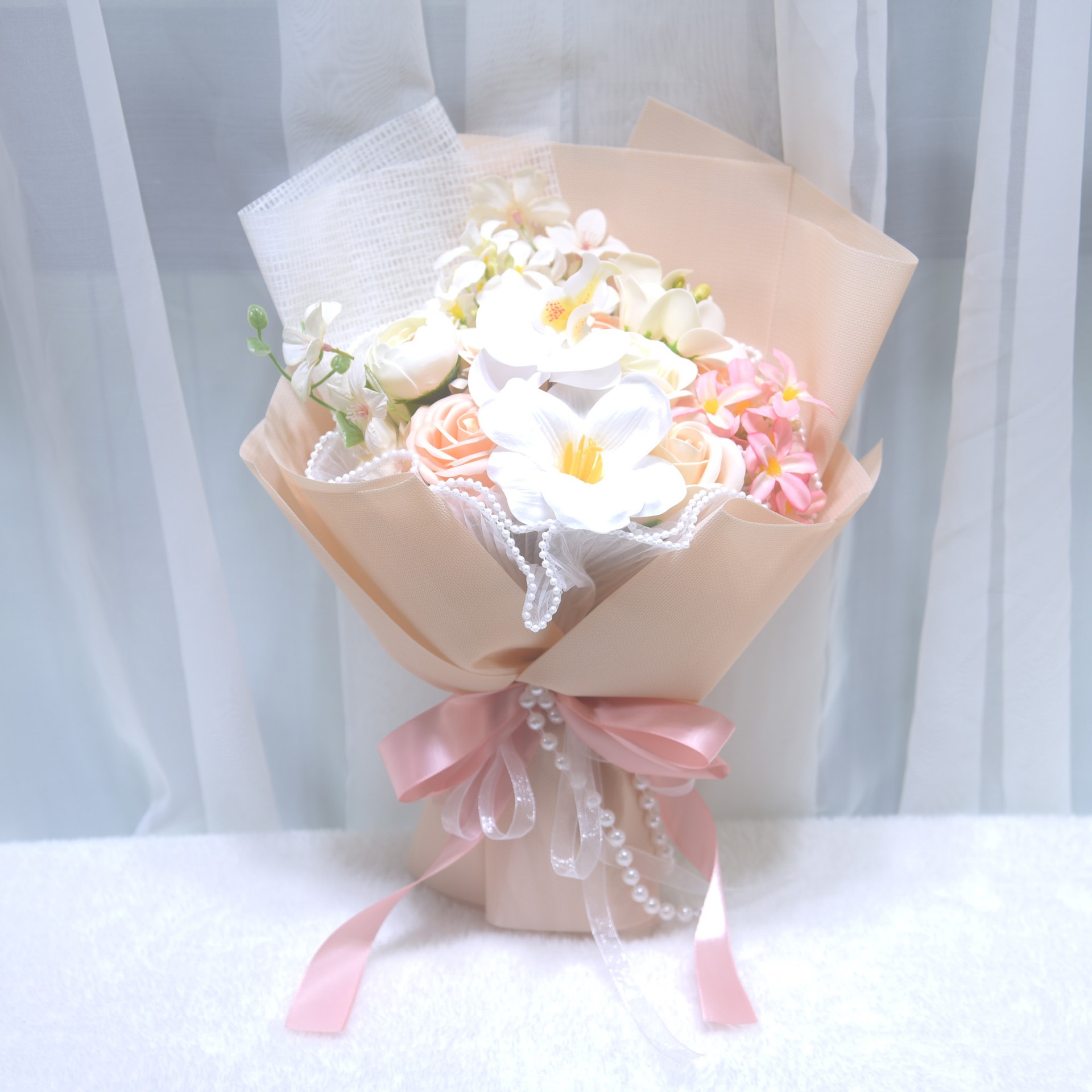 285教师节玫瑰花香皂花花束送女友情人节生日礼物三八妇女节礼品