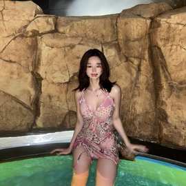 【甜莓红茶】纯欲比基尼温泉女辣妹纯欲风性感度假泳装小胸游泳衣