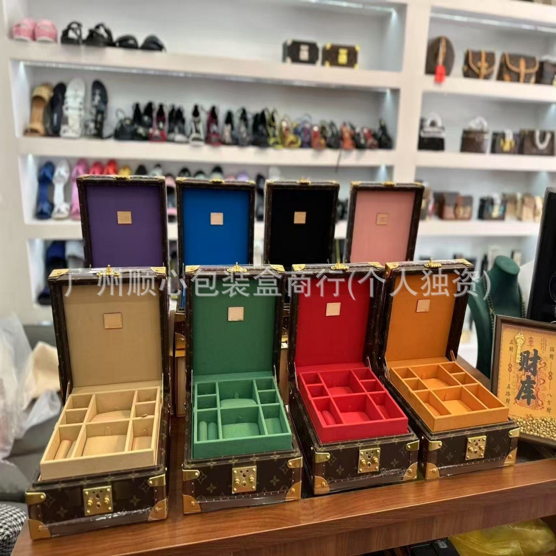 Presbyopic Watch Box Multi-Functional Jewelry Box Medieval High-End Hard Box Gift Box Donkey's Watch Storage Box L's Box