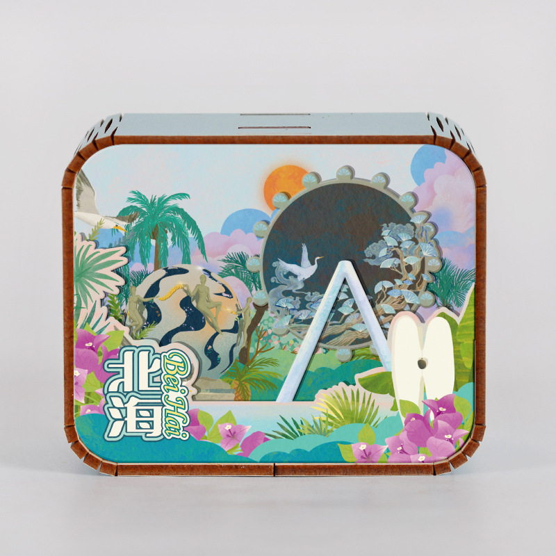 オリジナルアモイ重慶南京西安都市動態オルゴールオルゴールオルゴール観光記念品|undefined