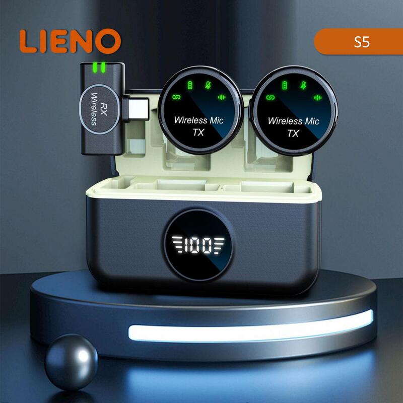 S3S5 Series Live Broadcast Wireless Microphone Clip-On Radio Microphone Anchor Recording Noise Reduction Magnetic Suction Douyin Outdoor Live Broadcast