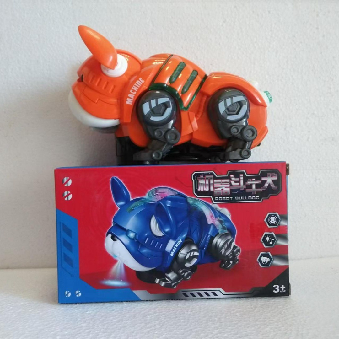 Nuevos productos transfronterizos, acrobacias universales eléctricas, perros robóticos giratorios, música, luces, perros violentos, juguetes rojos de Internet para niños eléctricos