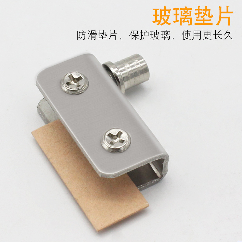 Sukook sin orificios de acero inoxidable bisagra de la puerta del gabinete de vidrio sola puerta doble bisagra emergente automática abrazadera superior e inferior táctil magnética