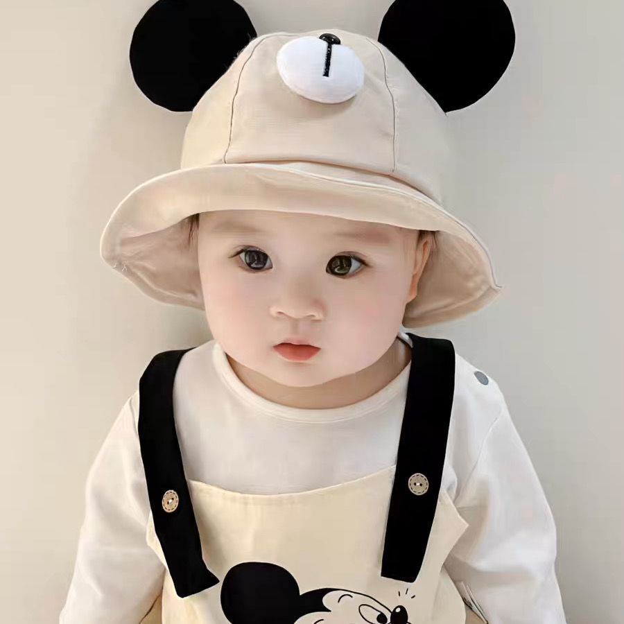 Primavera y otoño sombrero de bebé, sombrero de pescador para niños, sombrero de pescador para niños, sombrero de bañera de protección solar para niños