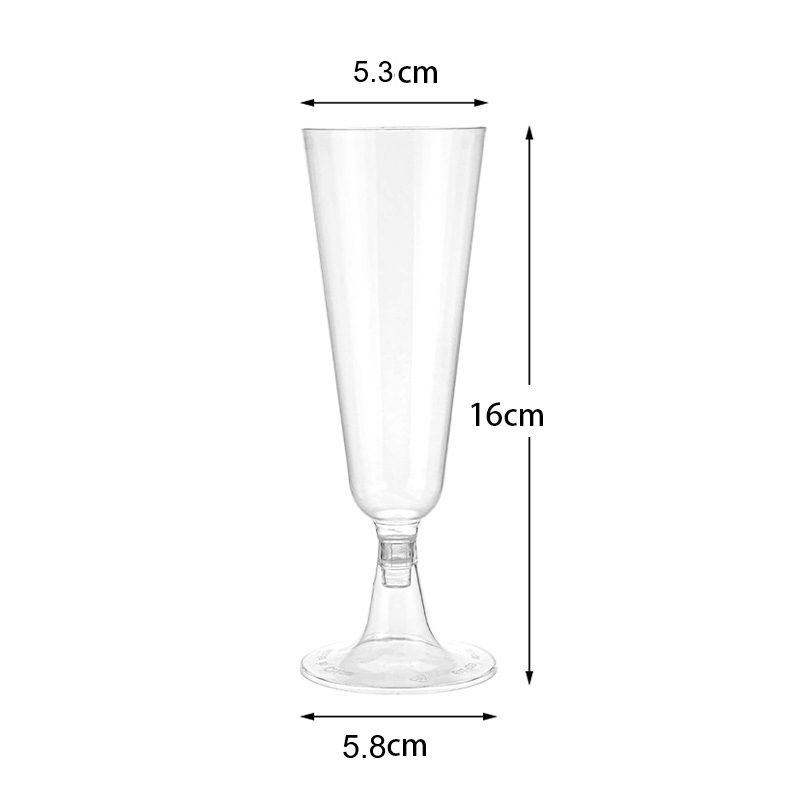 Taza de plástico desechable PS taza de champán transparente taza de helado taza de cóctel taza de fiesta taza de boda taza de jugo