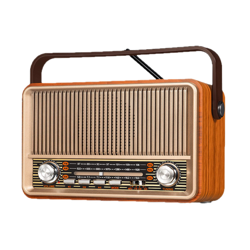 Radio portátil retro transfronteriza AM FM Bluetooth inalámbrico subwoofer TF reproductor USB MP3